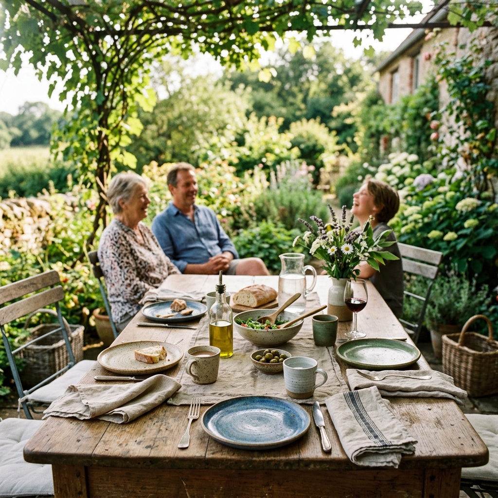 Natural-Material Dining & Lounge