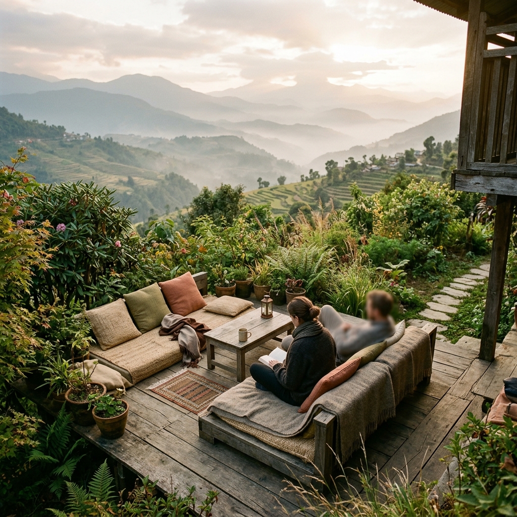 Butterfly Wellness Club Pokhara Lounge View